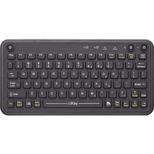 iKey Rechargeable Bluetooth Keyboard for WindowsAndroid - Wireless Connectivity - Bluetooth - QWERTY Layout - Tablet - Industrial BT-80-03