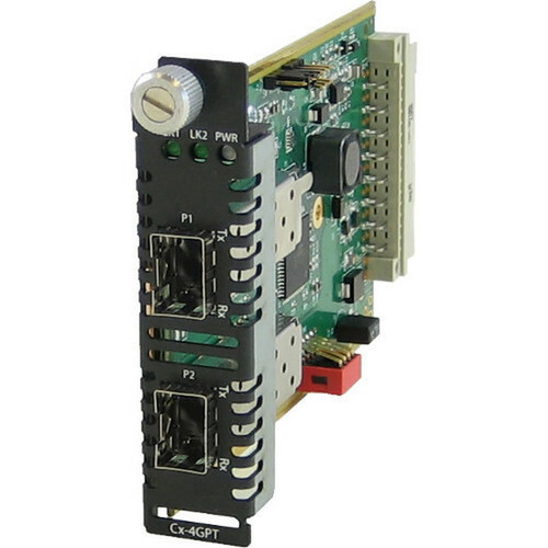 Perle CM-4GPT-DSFP Fiber Mode Converter Module - 1000Base-X - 2 x SFP Slots - Internal 05062570