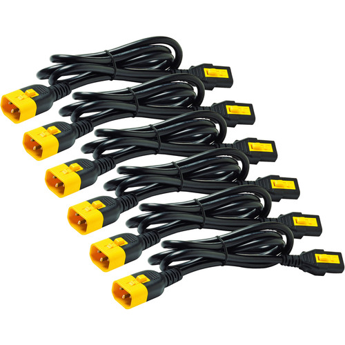 APC by Schneider Electric Power Cord Kit (6 ea), Locking, C13 to C14, 0.6m, North America - 10 A - Black - 6 (Fleet Network)