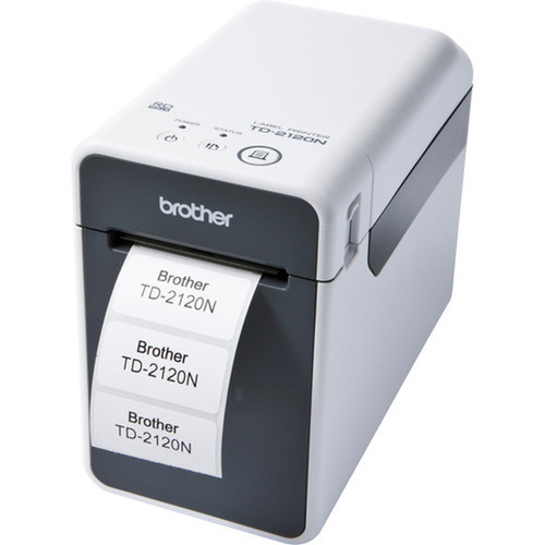 Brother TD-2120N Desktop Direct Thermal Printer - Monochrome - LabelReceipt Print - Fast Ethernet - USB - Serial - Bluetooth - White TD2120NB