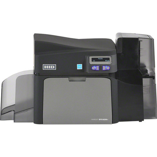 Fargo DTC4250e Single Sided Desktop Dye SublimationThermal Transfer Printer - Color - Card Print - Fast Ethernet - USB - LCD Display 052200