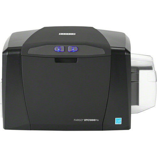 Fargo DTC1000ME Single Sided Desktop Dye SublimationThermal Transfer Printer - Monochrome - Card Print - USB - LCD Display Screen - - 053200