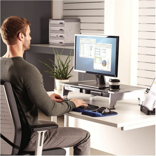 Fellowes Office Suites Premium Monitor Riser - Up to 21 53340 mm Screen Support - 80 lb 3628739 g Load Capacity - CRT Display - 8031001