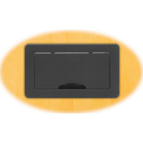 Kramer Table Mount Modular Multi-Connection Solution - Manually Retracting Lid - Rectangular Desktop TBUS-6XLB