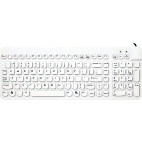Man  Machine Premium Full Size Waterproof Disinfectable Keyboard - Cable Connectivity - USB Interface - English French - Computer - ECOOLMAGR5