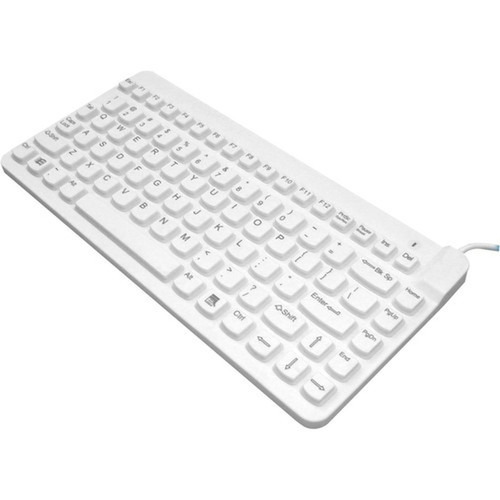 Man  Machine Premium Waterproof Disinfectable Silent 12 Keyboard - Cable Connectivity - USB Interface - Computer - PC Mac - Silicon SCLPMAGW5