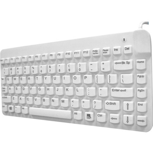 Man  Machine Premium Waterproof Disinfectable Silent 12 Keyboard - Cable Connectivity - USB Interface - Computer - PC Mac - Silicon SCLPMAGW5