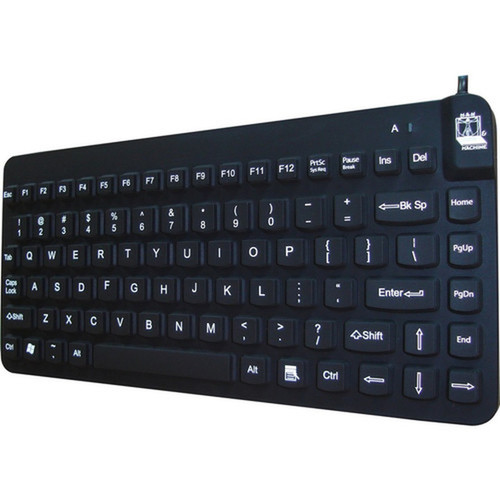 Man  Machine Premium Waterproof Disinfectable Silent 12 Keyboard - Cable Connectivity - USB Interface - Computer - PC Mac - Silicon SCLPMAGB5