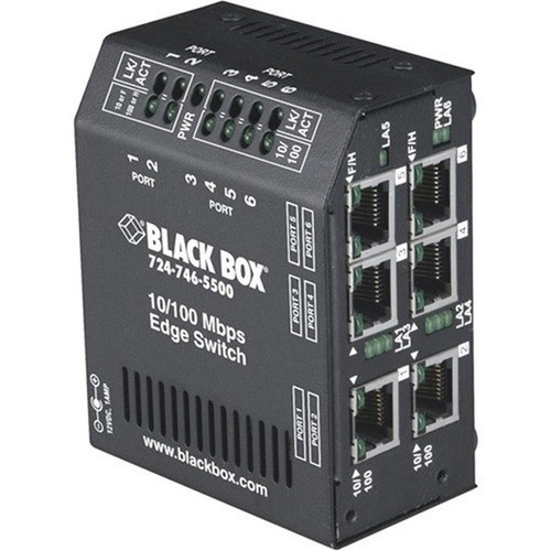 Black Box Extreme Heavy-Duty Edge Switch 6 10100 Copper Ports 24-VDC - 6 Ports - 10100Base-TX - 2 Layer Supported - Twisted Pair LBH600A-P-24