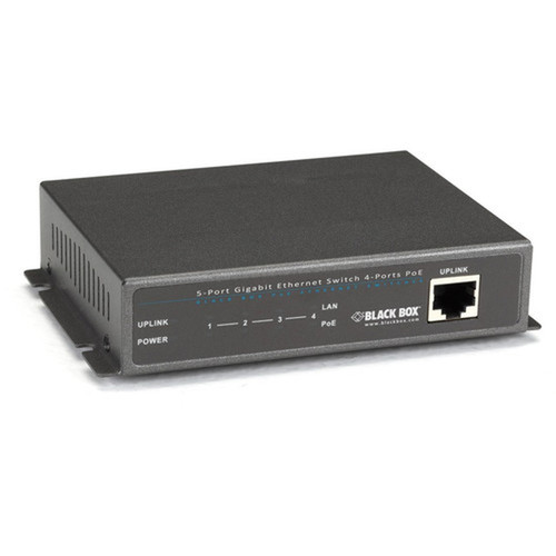 Black Box LPB1200 Series Gigabit Ethernet Switch - PoE 5-Port - 5 Ports - 2 Layer Supported - 6140 W PoE Budget - Twisted Pair - PoE LPB1205A