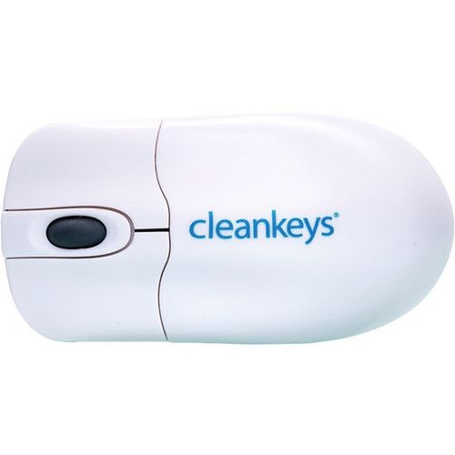 cleankeys CKM2W Mouse - Optical - Wireless - Radio Frequency - 240 GHz - White - USB - 800 dpi - Scroll Wheel - 2 Buttons - 1 KH21200