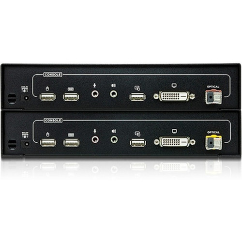 ATEN DVI Optical KVM Extender - 1 Computers - 1 Local Users - 1 Remote Users - 196850 ft 600000 mm Range - WUXGA - 1920 x - 8 CE680