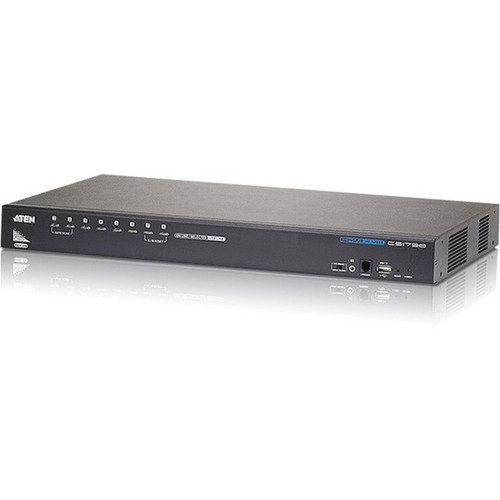 ATEN 8-Port USB HDMI KVM Switch - 8 Computers - 1 Local Users - 1920 x 1200 - 1 x Network RJ-45 - 12 x USB - 9 x HDMI - CS1798