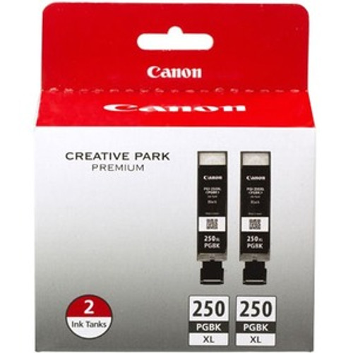 Canon PGI-250XL Ink Cartridge - Black - Inkjet - 500 Pages Black (Per Cartridge) - 2 Pack (Fleet Network)