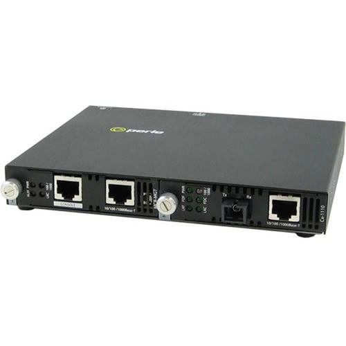 Perle SMI-1110-M1SC05U TransceiverMedia Converter - 1 x Network RJ-45 - 1 x SC Ports - Management Port - 005 mil 0 mm 006 mil 05071254