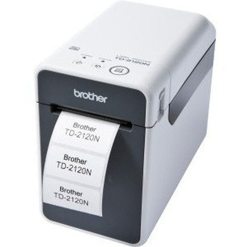 Brother TD-2120N Desktop Direct Thermal Printer - Monochrome - LabelReceipt Print - USB - Serial - Wireless LAN - 220 Print Width - TD2120NWTLP
