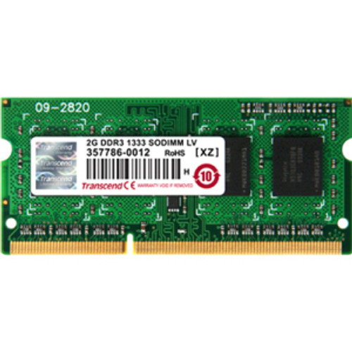 Transcend DDR3L 1600 SO-DIMM 8GB 11-11-11 2Rx8 1.35V - 8 GB - DDR3 SDRAM - 1600 MHz DDR3-1600/PC3-12800 - 1.35 V - Non-ECC - - 204-pin (Fleet Network)