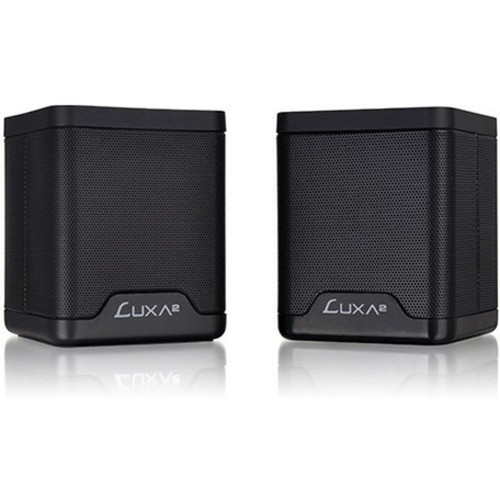 LUXA2 Groovy Duo 20 Portable Bluetooth Speaker System - 6 W RMS - Black - Battery Rechargeable - USB - 2 AD-SPK-PCGDBK-00