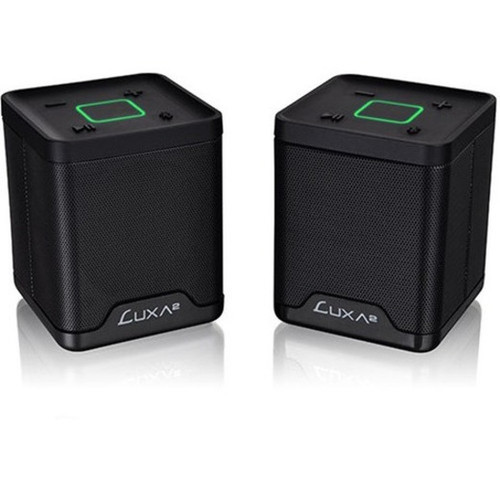 LUXA2 Groovy Duo 20 Portable Bluetooth Speaker System - 6 W RMS - Black - Battery Rechargeable - USB - 2 AD-SPK-PCGDBK-00