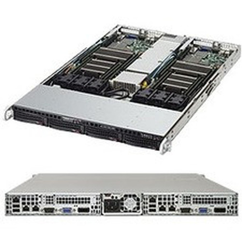 Supermicro SuperServer 6018TR-T Server Barebone System - 1U Rack-mountable - Socket LGA 2011-v3 - 2 x Processor Support - Intel C612 - SYS-6018TR-T