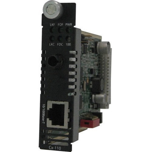 Perle 10100 Media Converter Module Unmanaged - 1 x Network RJ-45 - 1 x ST Ports - Single-mode - 005 mil 0 mm 006 mil 0 mm - 05041820