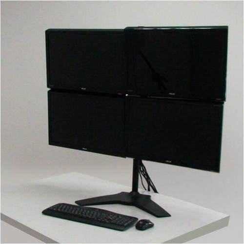 Amer Quad Monitor Stand Mount max 32 Display - Up to 32 81280 mm Screen Support - 10582 lb 48000 g Load Capacity - 4 Devices - AMR4S32