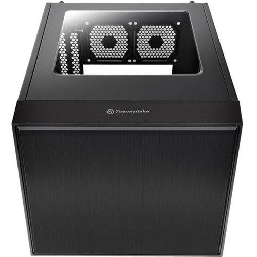 Thermaltake Suppressor F1 Mini ITX Chassis - Black - SPCC Plastic - 4 x Bay - 0 - Mini ITX Motherboard Supported - 5 x Fans - 0 x - CA-1E6-00S1WN-00