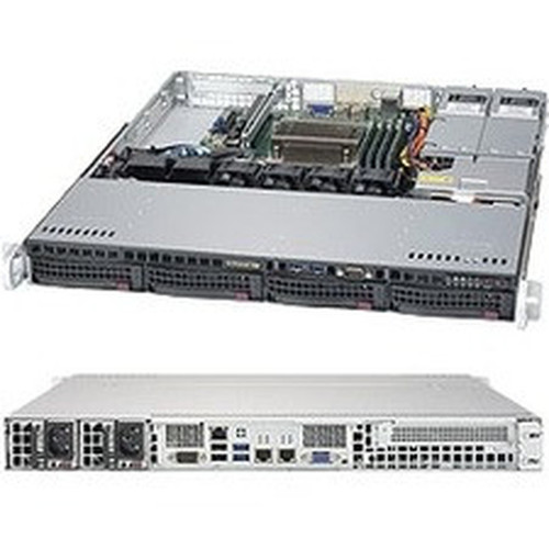 Supermicro SuperServer 5019S-MR Server Barebone System - 1U Rack-mountable - Socket H4 LGA-1151 - 1 x Processor Support - Intel C236 - SYS-5019S-MR