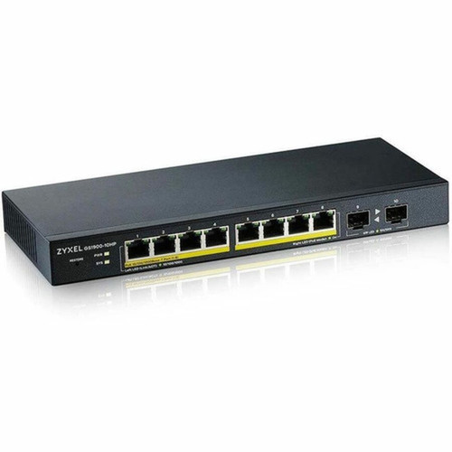 ZYXEL 8-Port GbE Smart Managed PoE Switch with GbE Uplink - 8 Ports - Manageable - Gigabit Ethernet - 1000Base-X 101001000Base-TX - GS1900-10HP