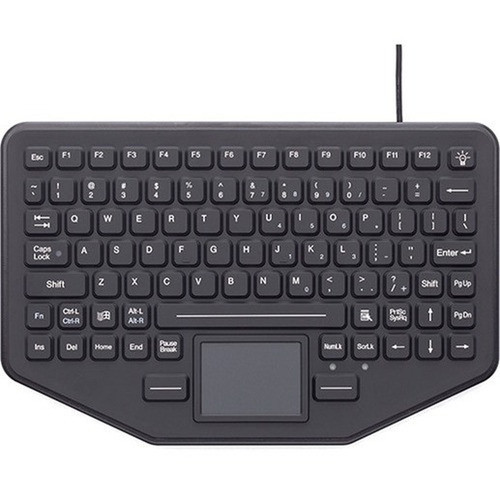 iKey SkinnyBoard Mobile Keyboard with Touchpad - Cable Connectivity - USB Interface - Industrial Silicon Rubber Keyswitch SB-87-TP-M-USB-SYN