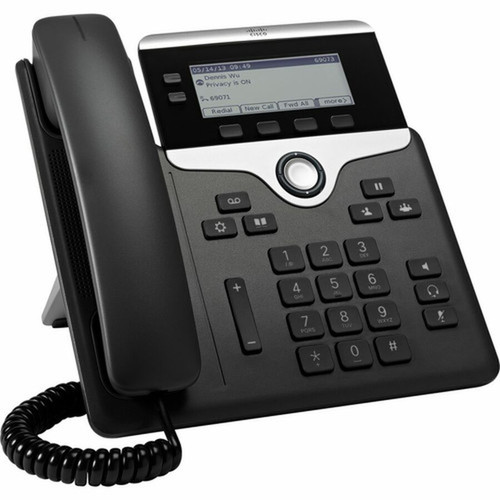 Cisco 7821 IP Phone - Corded - Wall Mountable - Black - 2 x Total Line - VoIP - User Connect License Enhanced User Connect License - CP-7821-3PCC-K9