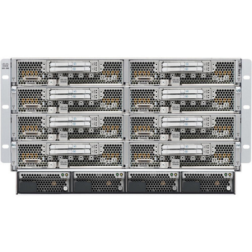 Cisco UCS 5108 Blade Server Chassis - Rack-mountable - 6U - 250 kW - TAA Compliant UCS-SP-5108-DC