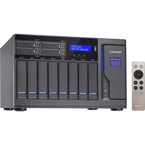 QNAP Turbo NAS TVS-1282-I7-64G-450W SANNAS Storage System - Intel Core i7 i7-6700 Quad-core 4 Core 340 GHz - 8 x HDD Supported - x TVS-1282-I7-64G-450W-US