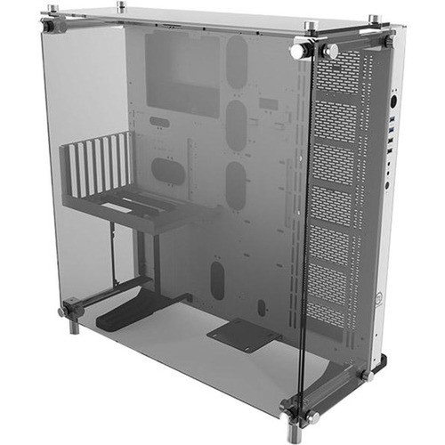 Thermaltake Core P5 Tempered Glass Snow Edition ATX Wall-Mount Chassis - Mid-towerWall Mountable - Black - Hot Dip Galvanized Steel CA-1E7-00M6WN-01