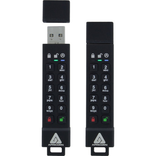Apricorn 16GB Aegis Secure Key 3z USB 31 Flash Drive - 16 GB - USB 31 - 77 MBs Read Speed - 72 MBs Write Speed - 256-bit AES - 3 ASK3Z-16GB