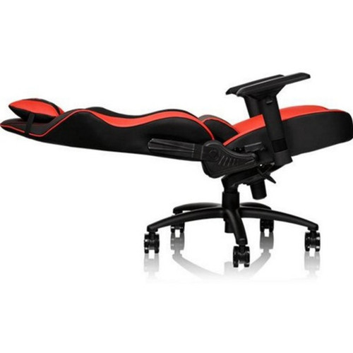 Tt eSPORTS GT Comfort Gaming Chair - For Game - Foam Aluminum Steel Polyvinyl Chloride PVC Faux Leather Metal - Black Red GC-GTC-BRLFDL-01