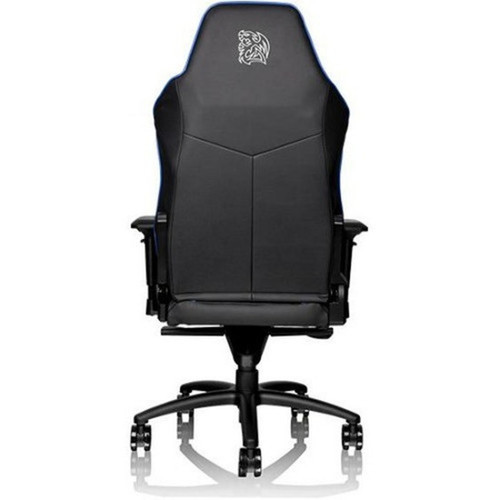 Tt eSPORTS GT Comfort Gaming Chair - For Game - Foam Aluminum Steel Polyvinyl Chloride PVC Faux Leather Metal - Black Blue GC-GTC-BLLFDL-01