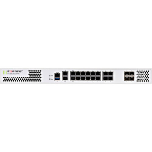 Fortinet FortiGate 200E Network SecurityFirewall Appliance - 16 Port - 1000Base-T 1000Base-X - Gigabit Ethernet - AES 128-bit AES FG-200E-BDL-950-60