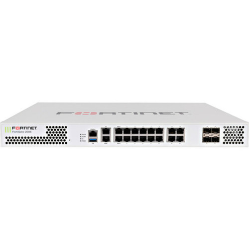 Fortinet FortiGate 200E Network SecurityFirewall Appliance - 16 Port - 1000Base-T 1000Base-X - Gigabit Ethernet - AES 128-bit AES FG-200E-BDL-950-60