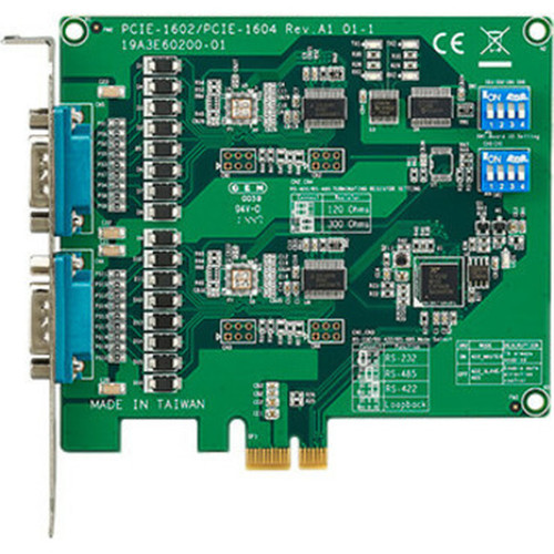 Advantech 2-port RS-232 PCI Express Communication Card wSurge - Plug-in Card - PCI Express 20 x1 - PC Linux - 2 x Number of Serial PCIE-1604B-AE