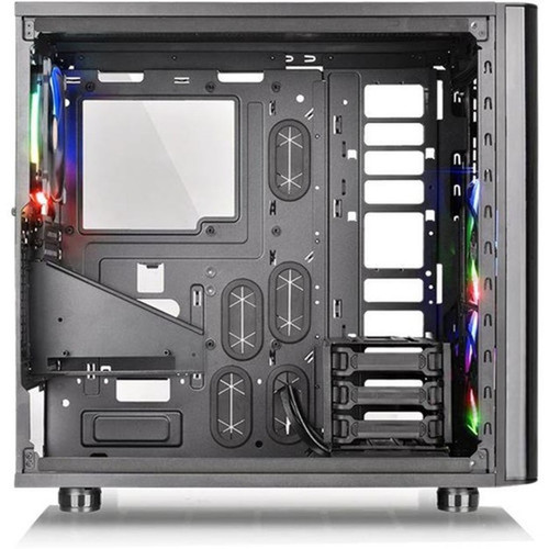 Thermaltake View 31 Tempered Glass RGB Edition Mid Tower Chassis - Mid-tower - SPCC Tempered Glass - 3 x Bay - Mini ITX Micro ATX - CA-1H8-00M1WN-01