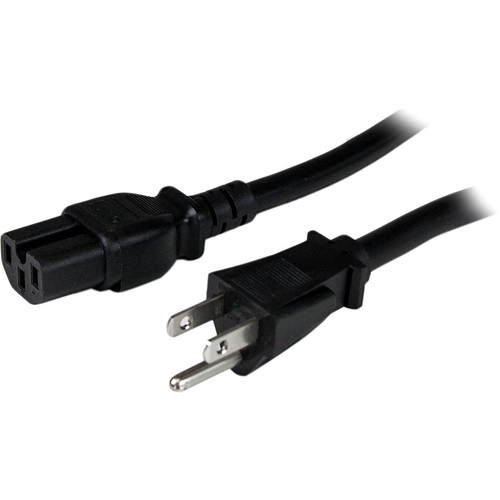 StarTech.com 4 ft Heavy Duty 14 AWG Computer Power Cord - NEMA5-15P to C15 - 125 V AC / 15 A - Black - 1 (Fleet Network)