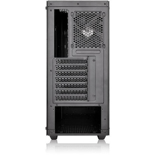 Thermaltake View 21 Tempered Glass Edition Mid-Tower Chassis - Mid-tower - Black - SPCC Tempered Glass - 4 x Bay - Micro ATX ATX - CA-1I3-00M1WN-00
