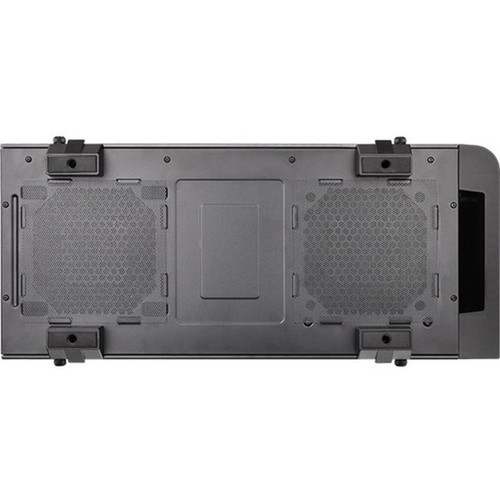 Thermaltake View 21 Tempered Glass Edition Mid-Tower Chassis - Mid-tower - Black - SPCC Tempered Glass - 4 x Bay - Micro ATX ATX - CA-1I3-00M1WN-00