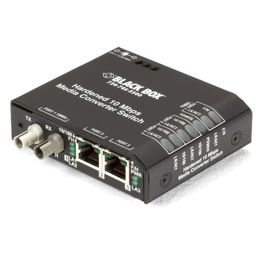 Black Box Industrial Ethernet Switch - Hardened Temperature 3-Port - 2 Ports - 2 Layer Supported - Twisted Pair - 16U - Wall DIN Rail LBH110A-H-ST