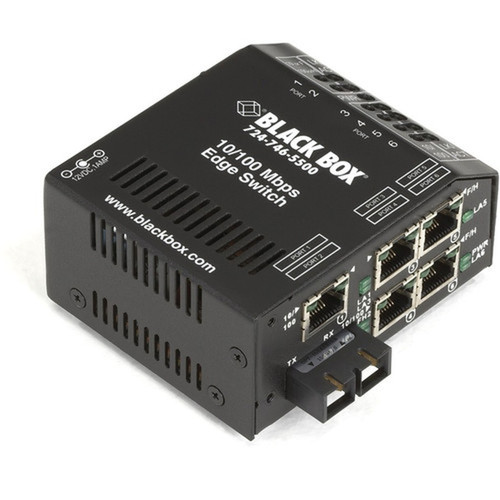 Black Box LBH150 TransceiverMedia Converter - 5 x Network RJ-45 - 1 x SC Ports - Multi-mode - 003 mil 0 mm Fiber - Fast Ethernet LBH150AE-SC