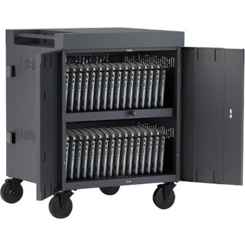 Bretford CUBE Cart - 2 Shelf - Push Handle Handle - 4 Casters - Steel Polypropylene - 30 Width x 265 Depth x 375 Height - - For TVC32PAC-KEYC