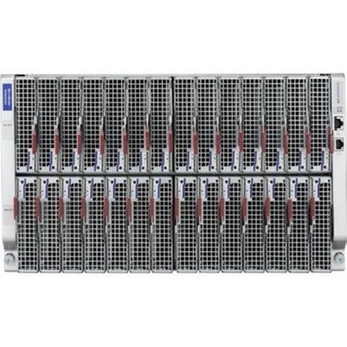 Supermicro MicroBlade MBE-628E-422 Blade Server Case - Rack-mountable - Silver - 6U - 4 x 220 kW - Power Supply Installed - 8 x MBE-628E-422