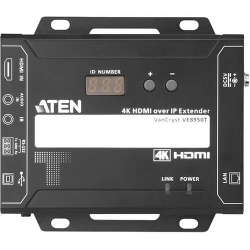 ATEN VE8950T 4K HDMI over IP Transmitter - 1 Computers - 4K - 4096 x 2160 Maximum Video Resolution - 1 x Network RJ-45 - 1 x USB - VE8950T