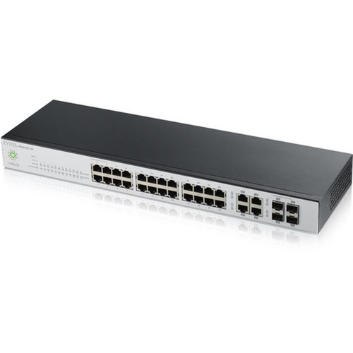 ZYXEL 24-port GbE Nebula Cloud Managed Switch - 28 Ports - Manageable - 4 Layer Supported - Modular - 4 SFP Slots - 2720 W Power - - NSW100-28